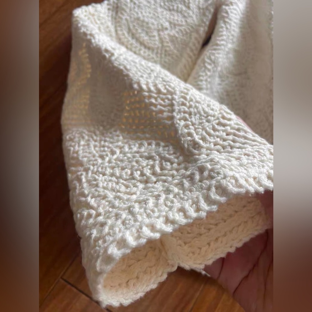 Sezane Cream Lace Knit Cardigan - Picture 6 of 8
